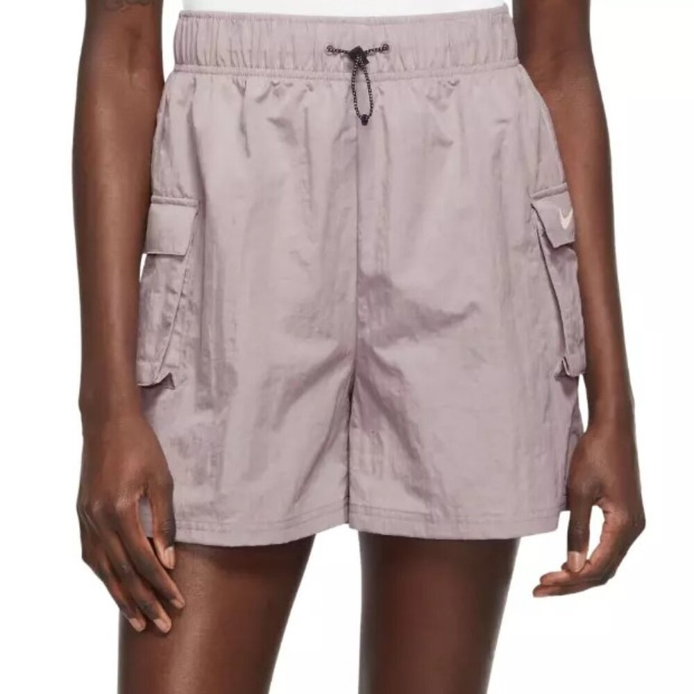 Nike High Rise Cargo Shorts Platinum Violet Loose Fit Women's Size XS NWT